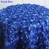 Various colours Round Table cloth rosette embroider table cover 3D rose flower design for wedding party el round322d