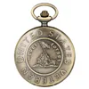 Bronze Kom ihåg historien USA Veteran Pocket Watch Men Women Quartz Analoga klockor med halsbandskedjan Full Hunter ARA6351568