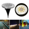 Underground Light 8 LED Solar Power Begraven Licht onder Grondlamp Outdoor Path Way Garden Gazon Yard Outdoor Lighting