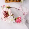 Enfants fête cheveux accessoires fleur couronne filles simulation stéréo fleur pageant couronne plage mariage guirlandes pour femmes C5697