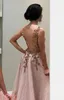 Bellissime perline Perle Abiti da sera in pizzo Ball Plus Size Illusion Back Sheer Long Prom Gowns Robe de soir￩e Pageant Abiti da festa formale