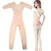 바디 셰이퍼 여성 바인더 및 셰이퍼 전체 길이 Bodysuit 플러스 사이즈 S-3XL 100kg 미디 슬리밍 배꼽 배 택