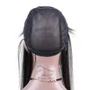 44 tum rak spetsstängning med Wig Cap Natural Color Brasilian Straight Hair Middle Part 100 Human Hair Stängning5929222