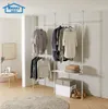 Multifunctional Creative Clothes Hangers Bedroom Furniture wall shelf Combination Multilayer Storage Cloth rack