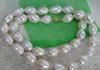 Duże 11-12mm Morze Południowe Natural White Pearl Necklace 18 "14K Sterling Silver