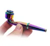 2023 nova ferramenta de fumaça de alça de dobra removível de tubo colorido de metal com tampa