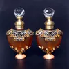 10 ml vintage hart vorm metalen parfumfles elegant essentiële oliën fles ambachtelijke glazen fles met glazen druppelaar