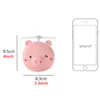 Miroir de maquillage de cochon mignon avec petit ventilateur lumière LED Portable Mini miroir de poche de chargement USB poche de mode dessin animé cochon miroir cadeau 8402721