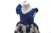 Hafty Wzory Kwiaty Dzieci Sukienki Fly Rękaw Princess Christmas Party Dress Up Summer Baby Girls Odzież 2-9 lat