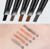 DHL Free Famous brand Waterproof Eyebrow Pencil Double ended 2 in 1 with brush Eyebrow Pencil Makeup 5 Colors