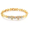 Love Charm Bracelets Iced Out Heart Węzeł Diamond Luksusowy elegancki projektant Akcesoria biżuterii dla kobiet dziewczęta 18k złoto urodziny Bra216t