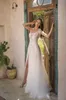 Julie Vino bröllopsklänningar Boho One Shoulder High Slit Lace Appliques Beach Wedding Dress Bohemian A Line Bridal Gowns Vestidos de Novia