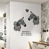 Diy Wall Sticker Cartoon Love Zebra Wallpapers AllMatch Style Art Mural Waterproof Slaapkamer Wall Stickers Home Decor8252875