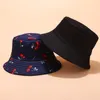 Szerokie brzegowe czapki 2022 Drukuj rybakowy kapelusz Tide Mężczyźni i kobiety Street Wild Visor Summer Outdoor Leisure Basin Cap Kapianki