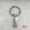 PU Bracelet Keychain Personalized Marble Leopard Keychain Lanyard Leather Tassel Key Chain Bracelet 32 Style HHA562