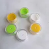 5ml Silicone Acrylic Jars Smoking Accessories Tool Round Deep Plastic Wax Oil case Container For Hookahs Water Bong Bubbler9476858