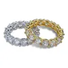18k goud en wit goud copenlic zirconia hartliefhebbers ring prinses gesneden diamant engagement trouwband hiphop ring sieraden voor mannen vrouwen