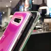 Custodia luminosa al neon per iPhone 12 Pro Max xr xs max Glow In Dark Liquid Glitter Quicksand Cover per telefono per huawei