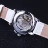الفائز 2022 Ladies Diamond Display Women Top Brand Luxury White Simple Sceedon Case Watches Automatic Mechanical Watches