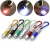 3 em 1 Multifuncional Mini Laser Light Pointter UV LED Tocha Lanterna Chaveiro Caneta Chaveiro Chaveiro Lanternas ZZA994