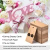 100Pcs Kraft Paper Blank Jewelry Display Card Cardboard Earring Package Hang Tag Card Brown 5 X 9cm211j