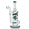 Klein Recycler Oil Rigs Glass Bong Hookahs Shisha SmokeGlass Water Pipes Dab Rigs 14mmジョイント