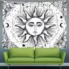 White mandala sun statue Tapestry Hanging Wall Bohemia Polyester Wall Decor Cloth Table Cloth Curtain Home Room Decorative Picnic 5150474