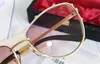 Die neueste Modedesigner-Sonnenbrille 114 Pilotenrahmen Rahmennahtfarbe Beinschutz helle Farbe dekorative Brillenoberseite qua5727398