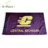 NCAA Central Michigan Chippewas Flag 3 * 5FT (90 см * 150см) Полиэстер Флаг Баннер Украшения Летающий Домашний Сад Флаг Праздничные подарки