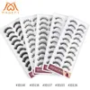 3D faux mink cílios 10 pares falsos cílios cross grossos enrolamento natural longo eyelash extensões Falske Eye Lash Maquiagem ferramentas de maquiagem