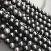 10 Strands Natural Rainbow Black Obsidian Stone Beads Smooth Round Gemstone Loose Beads for Jewelry Making DIY Bracelet Necklace 4mm-16mm