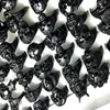 Hela 50st Black Skull Mix Eloy Rings Man Women Finger Ring Punk Biker Fashion Jewelry Re8714524