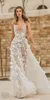 Berta 2020 Boho Wedding Dresses Lace 3D Floral Appliqued V Neck Backless Beach Bridal Gowns Custom Made A Line Bohemian Wedding Dress