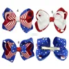American Flag Print Barrettes Bow Hair Clip Swallowtail Hairn Pins Hår Bow med klipp 4 juli Independence Day Kids Hårtillbehör
