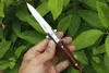 Высочайшее качество 100% настоящий M390 стальной лезвие Flipper складной нож одноразовый каменный моется лезвия дерева ручка с кожаной оболочкой