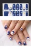 14st Cute Christmas Snowflake Santa Claus 3D DIY Fashion Style Plastic Art Short Fake False Sticker Red Nail Tips Lim Gel