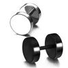 316L Stainless Steel Barbell Earrings Ear Barbell Piercing Jewelry Black and Silver For Men and Women