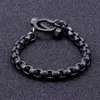 Retro Dumbbell Buckle Gym Healthy Sports Bracelet For Men Vintage Color Square Pearl Link Chain Bracelets 2019