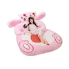 DoRimytrader Kawaii мультфильм розовый кролик beanbag мешок мягкий плюшевый кролик кровать диван матрас ковер татами украшение для девочки подарок Dy60848