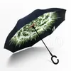 Inverted Reverse Umbrella c handle Windproof Reverse Rain Protection Umbrella Handle Umbrellas Household Sundries sea 6747035