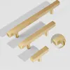 Сплошные латунные квадратные кухонные шкафные ручки ручки ручки для ящика TBAR комод шкафа дверные ручки вытягивает оборудование для мебели золота