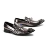 Vérih robe Sier Men pointu pointu de mariage de mariage en cuir concepteur d'affaires Oxford Formal Man Shoes 8106