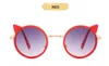 Kids sunglasses boys girls metal round frame sunglasses cartoon cat ear kids beach holiday sunglasses A18692352778