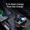 Chargers Joyroom Bluetooth Car FM Sender JRCL01 Audioadapterempfänger Wireless Handsfree Car Kit mit Display Car Chager Aux TF -Karte
