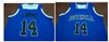 Personalizado homens jovens mulheres azul raro Bothell Zach LaVine # 14 College Basketball Jersey tamanho S-4XL ou personalizado qualquer nome ou número jersey