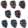 Halloween Mask LED Light Up Party Masks Full Face Funny El Wire Mark Glow In Dark For Festival Cosplay
