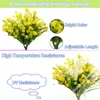8Pcs Artificial Flowers Outdoor Uv Resistant Plants, 8 Branches Faux Plastic Greenery Shrubs Plants Indoor Outside Hanging Plant
