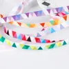 10 ملليمتر اليدوية متعدد الألوان نمط هندسي grosgrain الشريط الزفاف الديكور عيد الميلاد diy الحرف الملابس الخياطة الملحقات