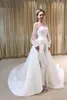 Elegante elegante elegante bohémien sexy salte bianche abiti a manica lunghe See attraverso abiti da sposa a collo vestido de noiva