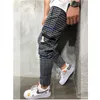 Casual Plaid ankellängd byxor män byxor hip hop jogger sweatpants japansk streetwear